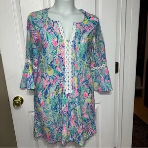 LILLY PULITZER Hollie Tunic Dress Mermaids Cove Size Small Style #29032